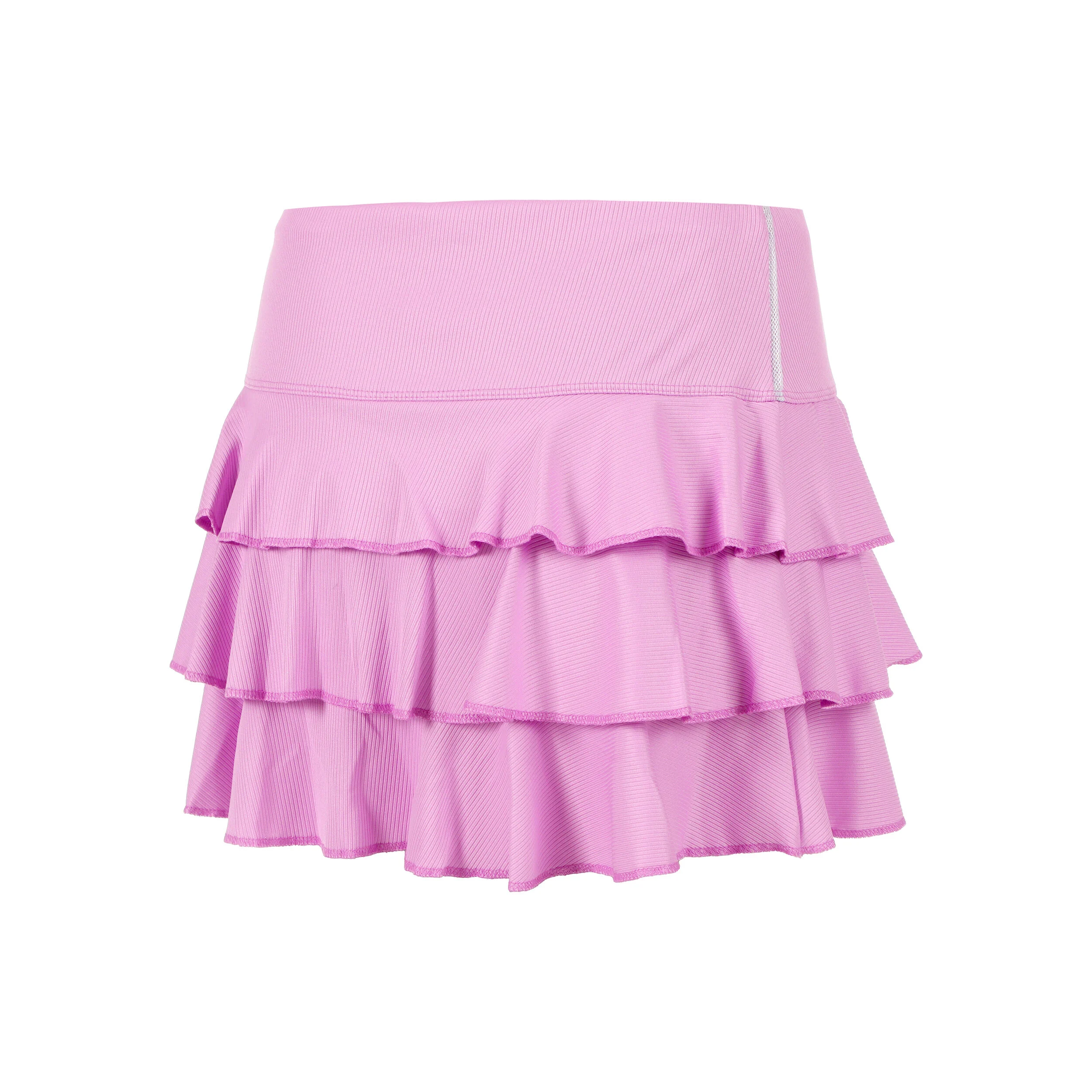 Awesome Ruffle Rock Damen - Rosa