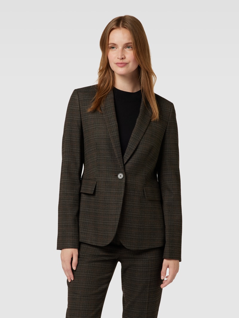 Blazer mit Pattentaschen in schwarz
