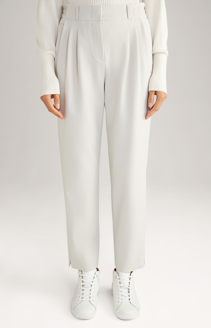 Twill-Hose in Grau/Beige