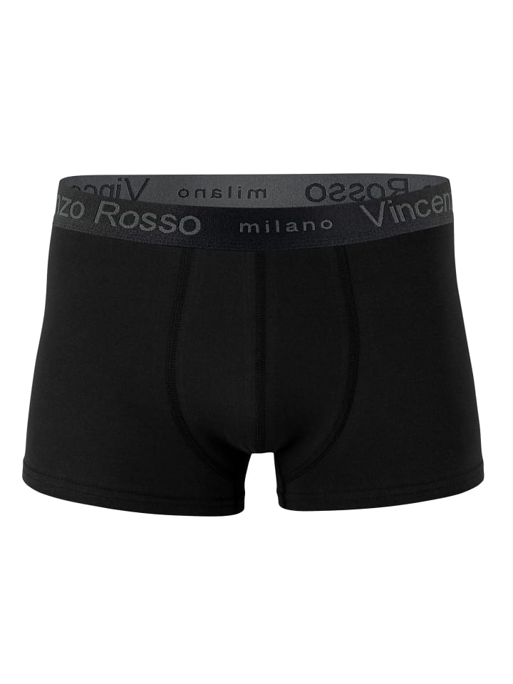 Vincenzo Rosso 12er Pack Boxershorts - Hipster in schwarz günstig kaufen