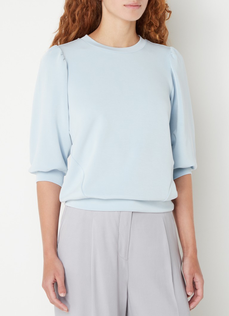Selected Femme  Tenny top in lyocellblend met pofmouw