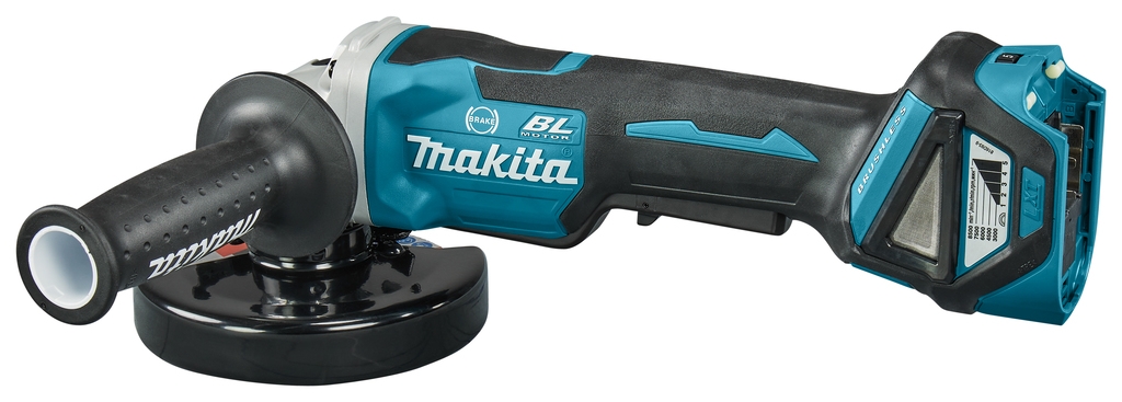 Makita DGA517ZJ 18V kotni brusilnik 125 mm z zavoro brez baterij in polnilnika v MBoxu