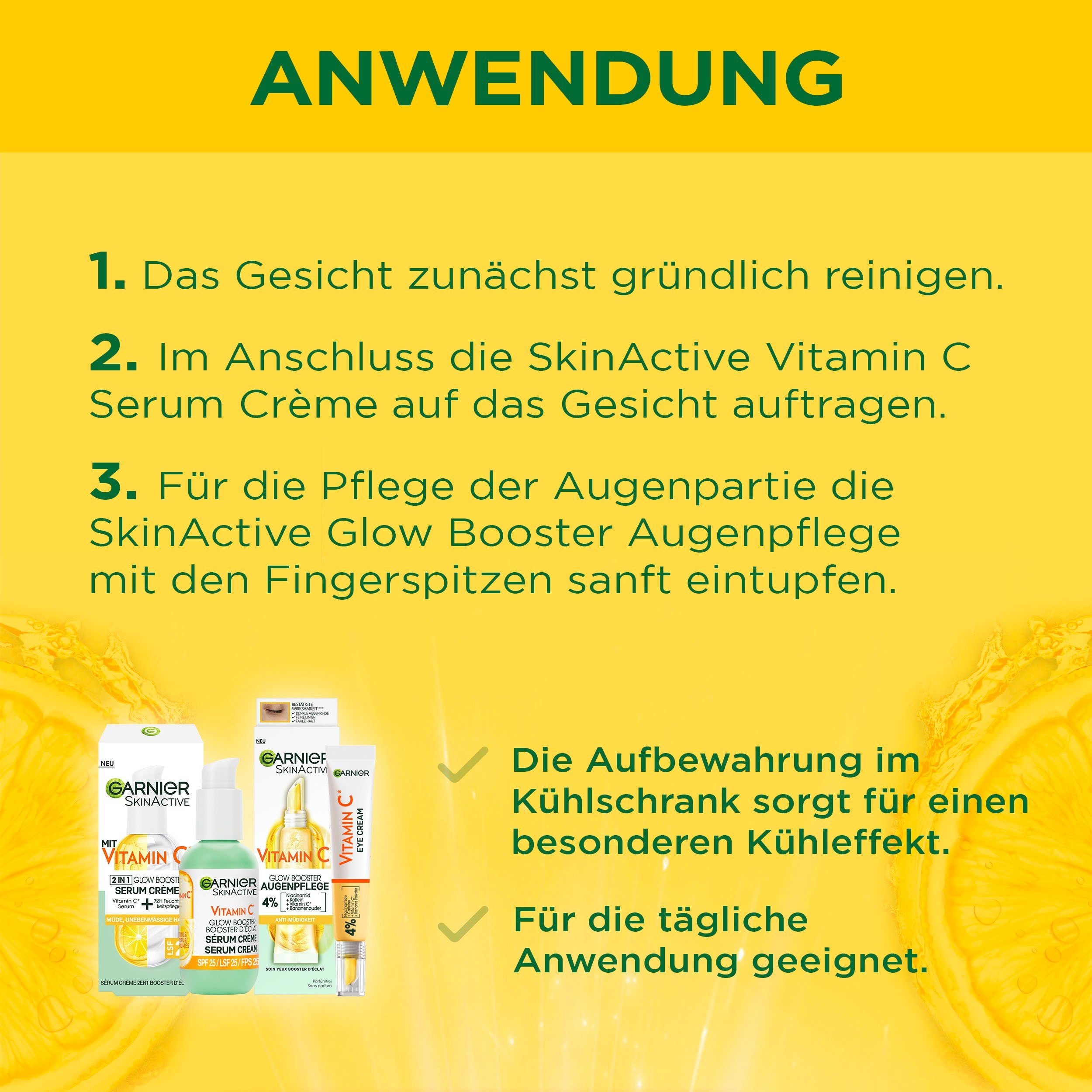 GARNIER Gesichtspflege-Set Vitamin C Glow Booster Set Set, 2-tlg.