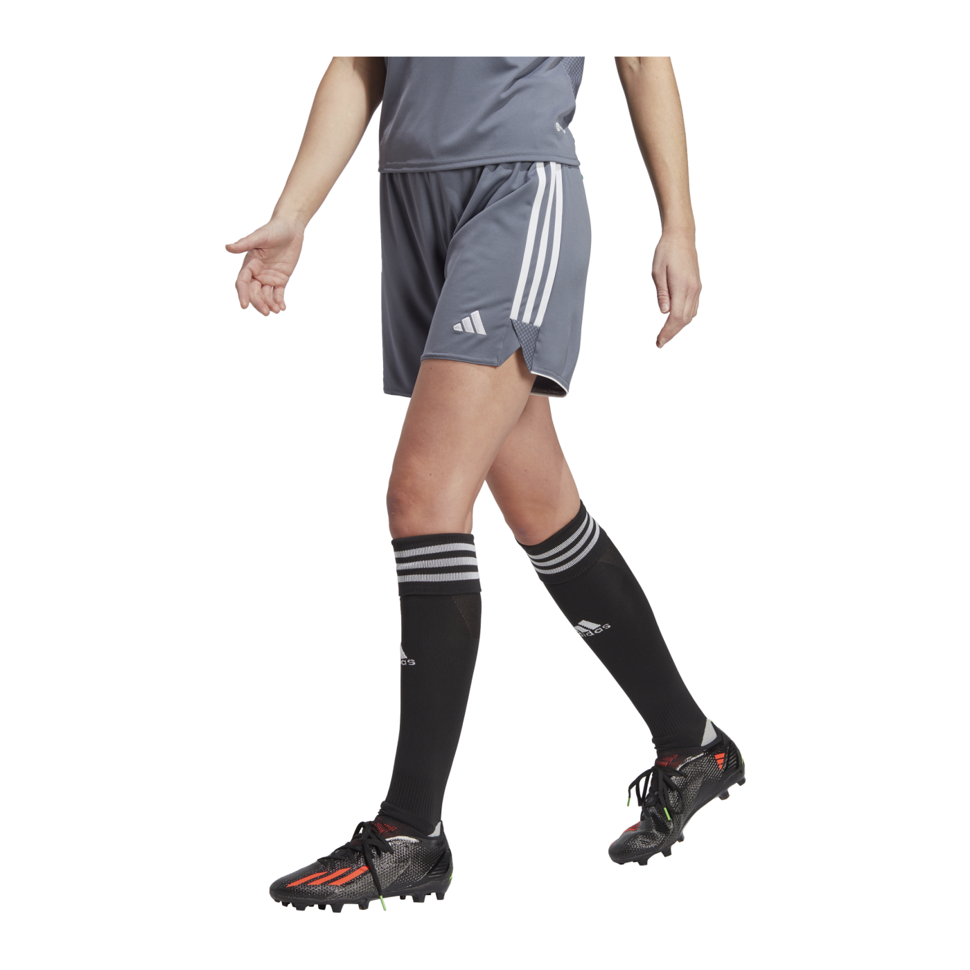 adidas Tiro 23 League Trainingsshort Low Damen Grau Weiss