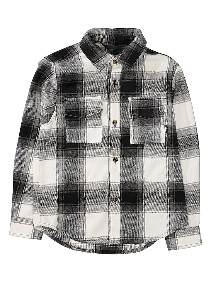 Marc O'Polo Junior Hemd in Schwarz/ Weiß günstig kaufen 140