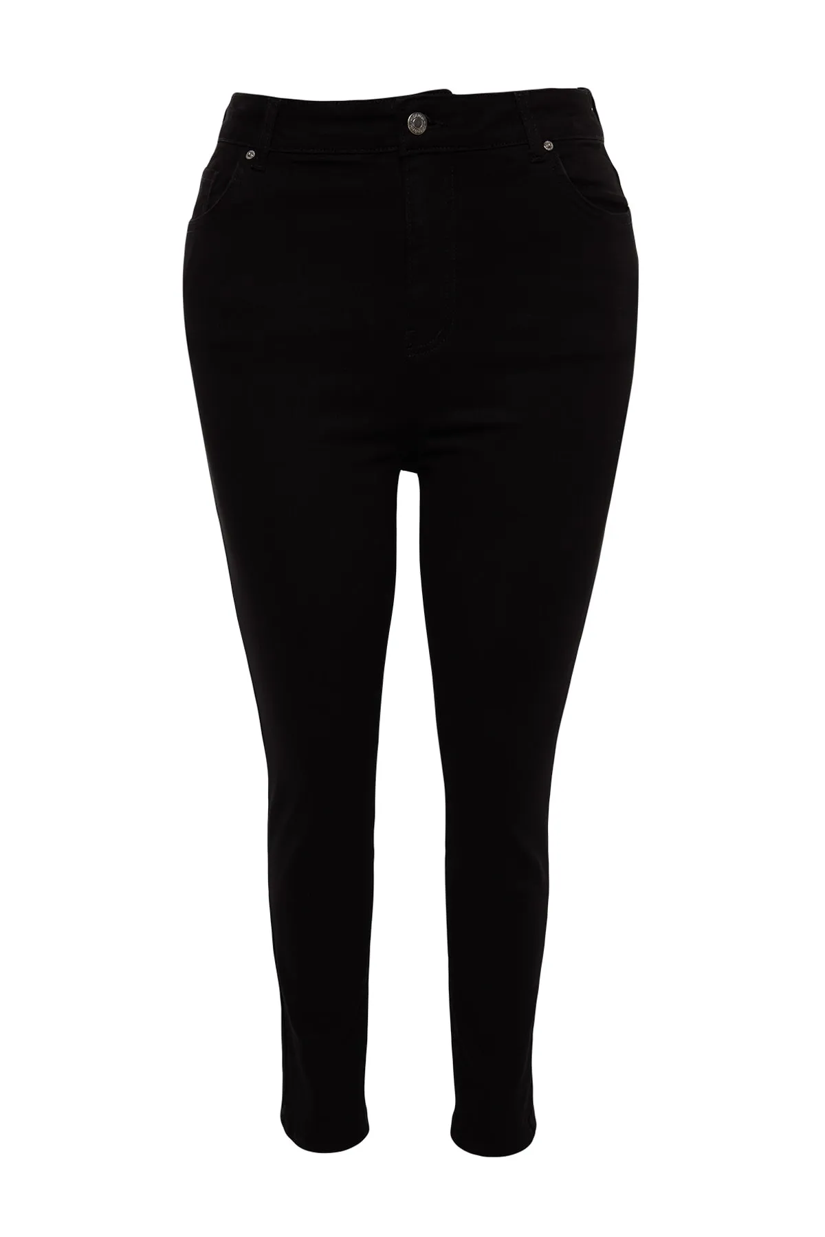 Trendyol Curve  Schwarze, dehnbare Skinny-Jeans mit hoher Taille TBSSS22JE0189