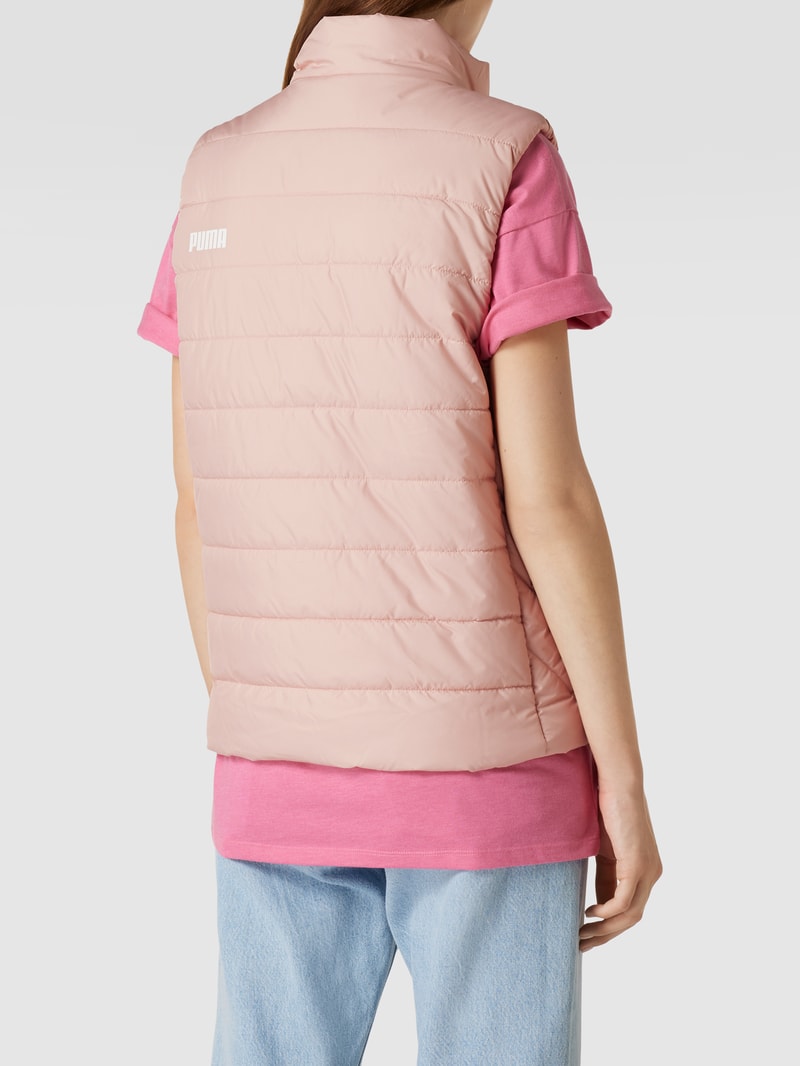 Weste mit Label-Print in rosa