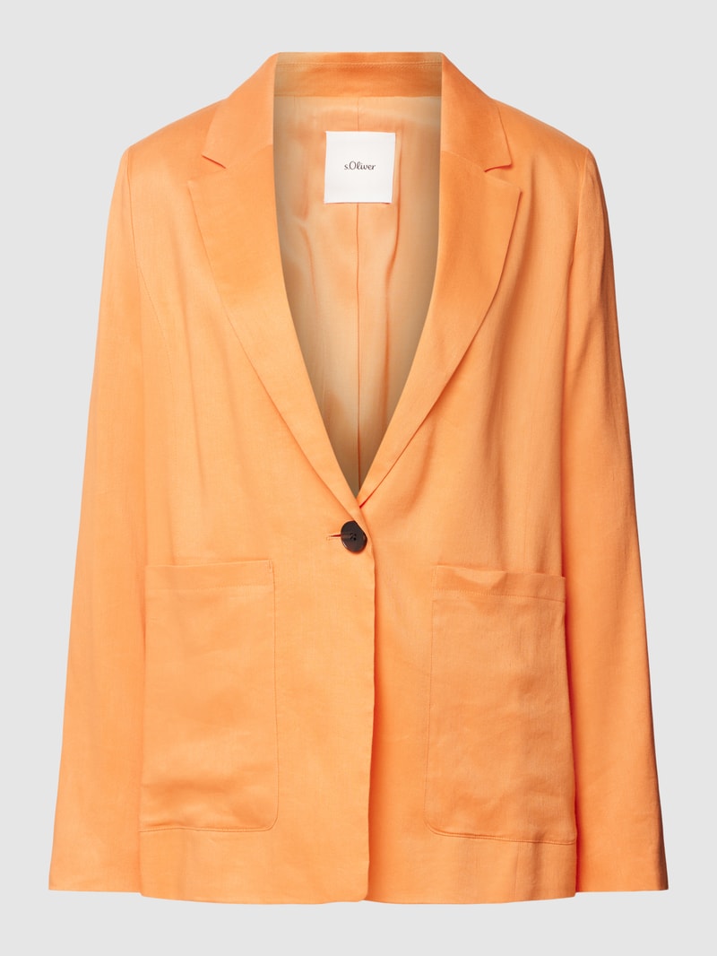 Blazer mit aufgesetzten Eingrifftaschen Modell 'BESTPREIS' in orange