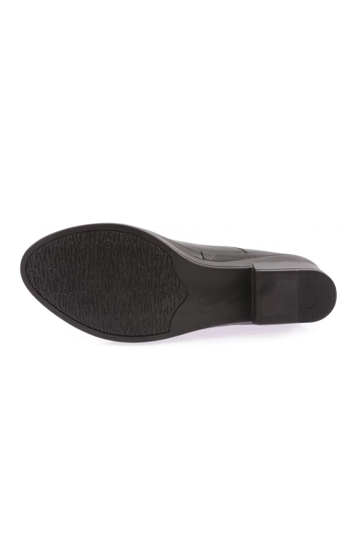 DGN  061 Komfort-Schnürschuhe aus echtem Leder für Damen in Schwarz