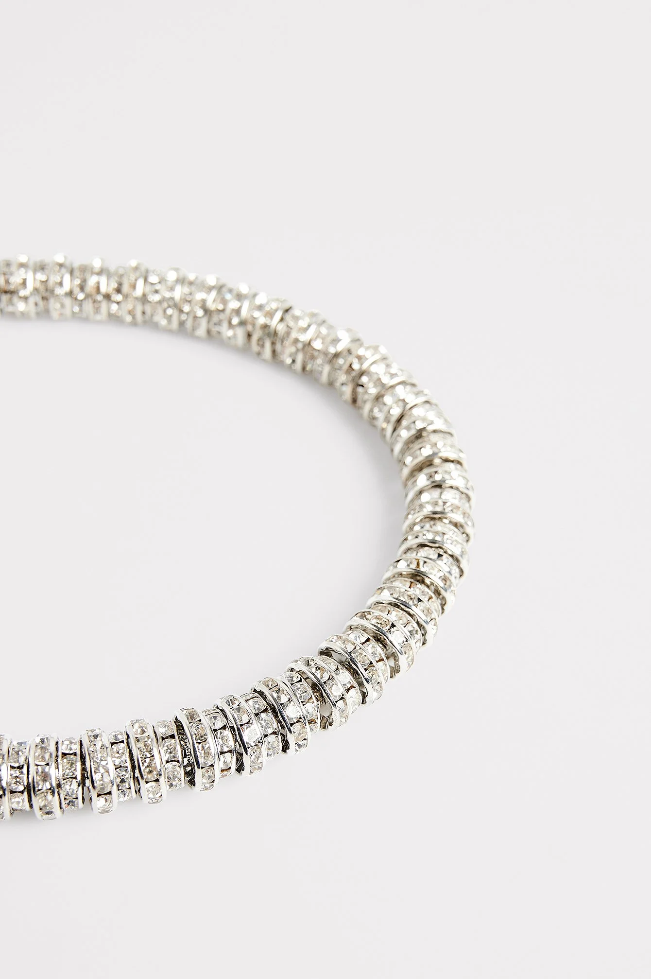 Klobige Halskette mit Strass