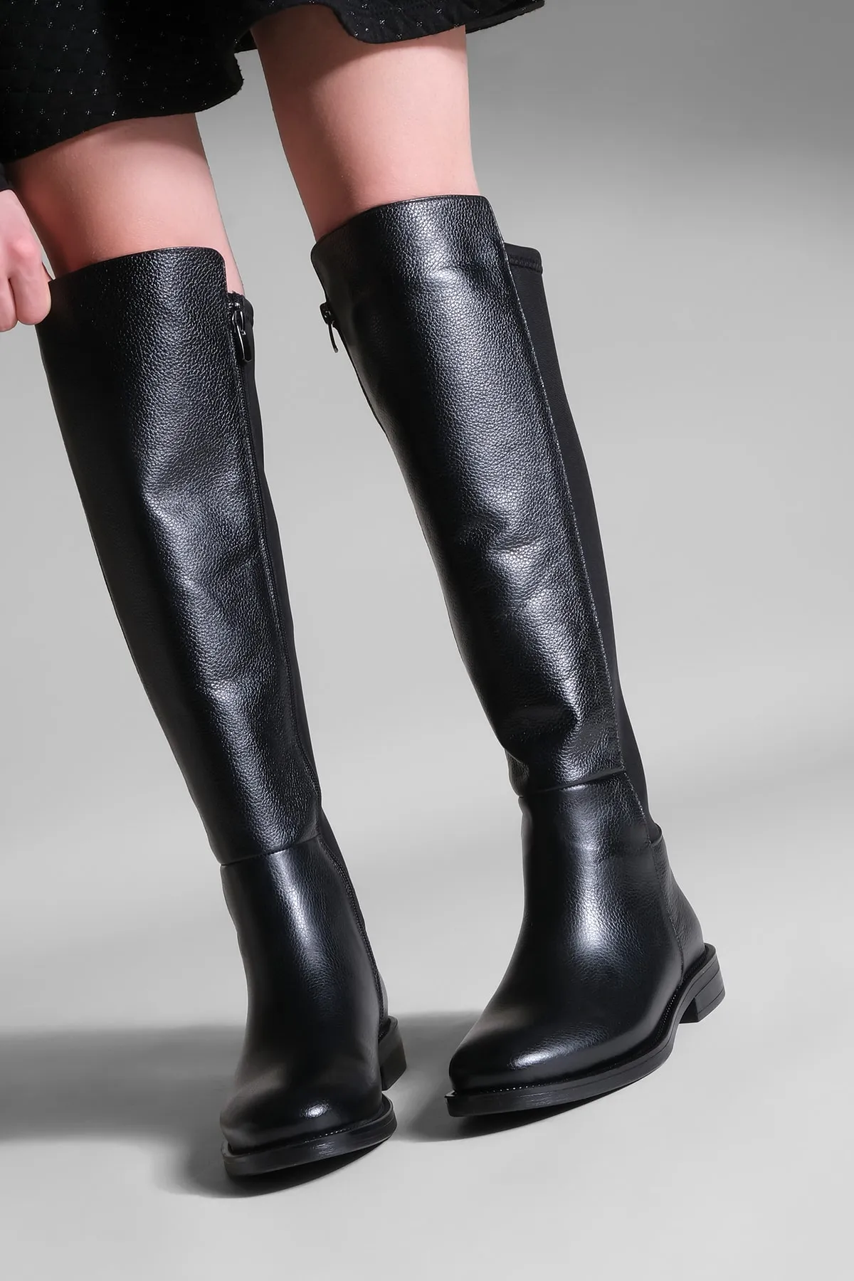 Marjin  Stiefel - Schwarz - Flacher Absatz