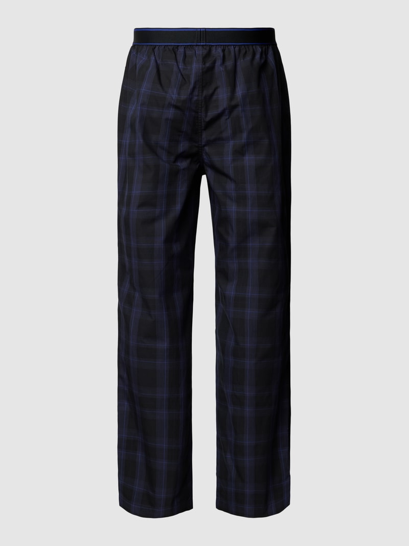 Pyjama-Hose mit Karomuster in dunkelblau