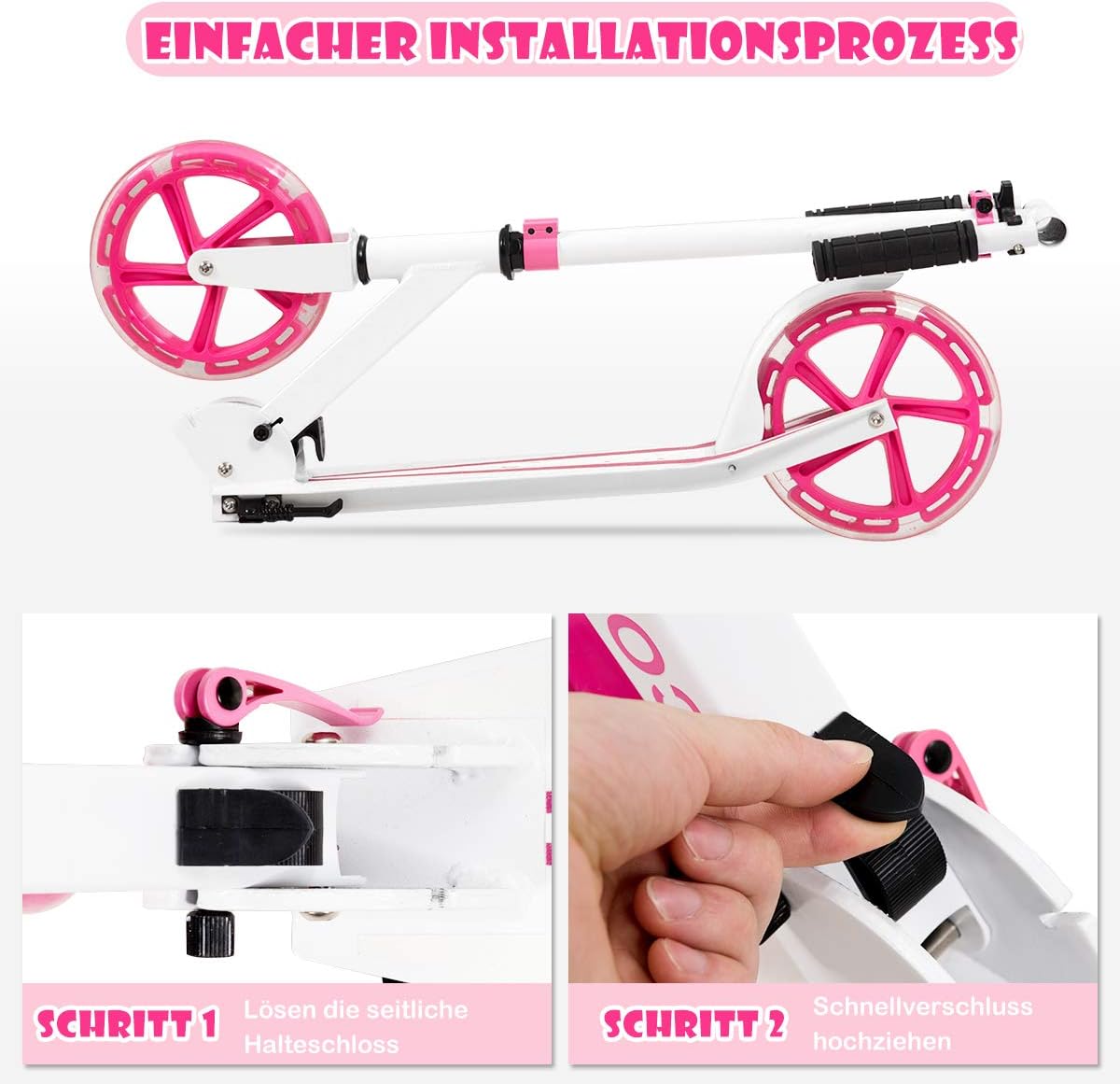 Costway Scooter Roller klappbar, Tretroller höhenverstellbar