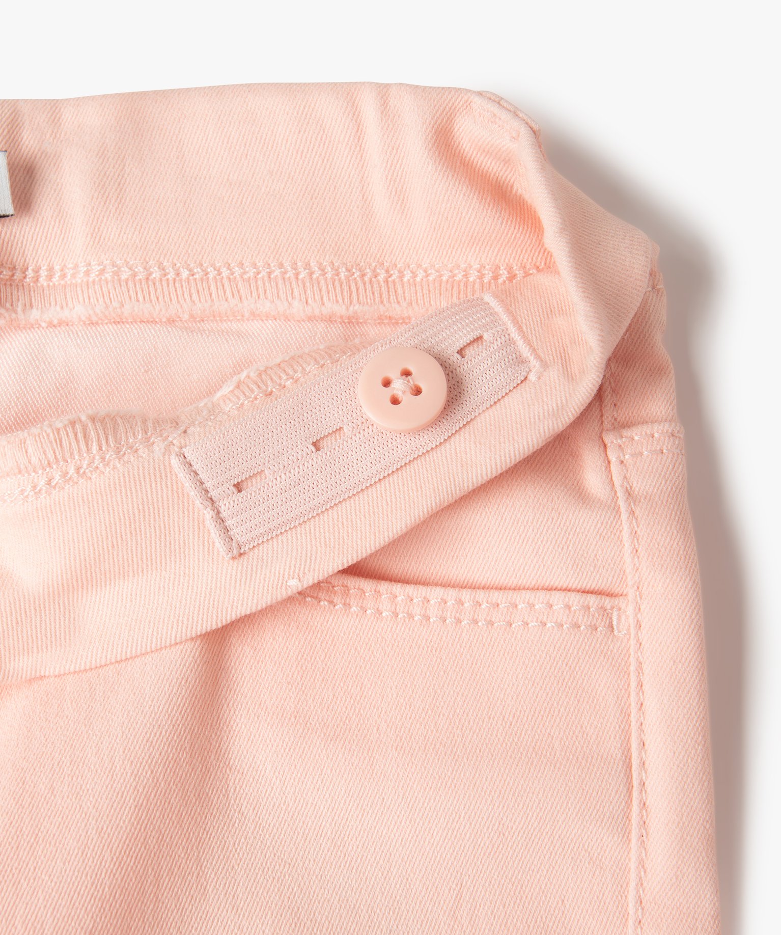 Pantalon skinny uni à taille élastiquée fille rose | GEMO