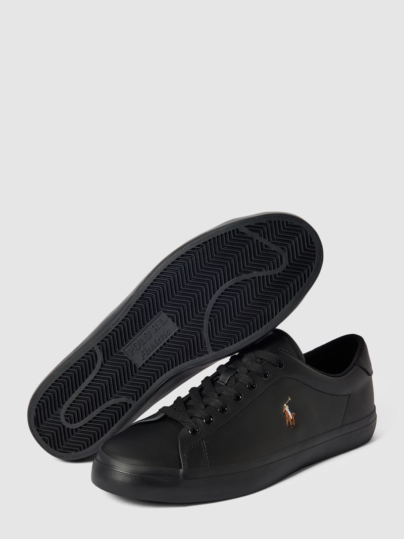 Sneaker aus Leder mit Label-Stitching Modell 'LONGWOOD' in schwarz