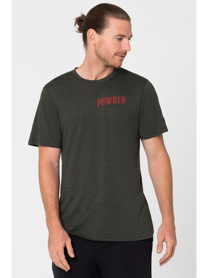 super.natural Merino T-Shirt M POWDER DAYS TEE in dunkelgrau günstig kaufen S