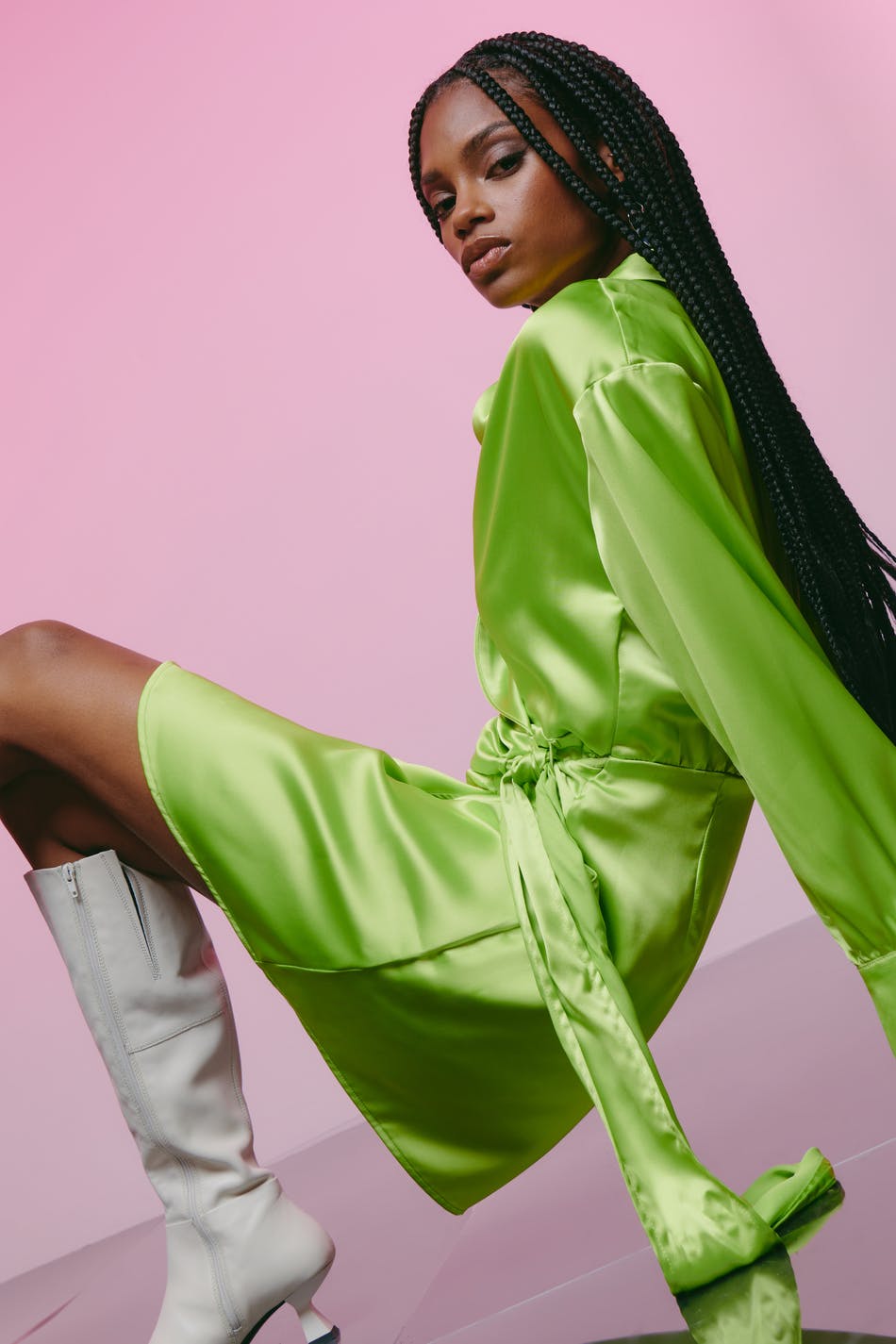 Kim satin dress