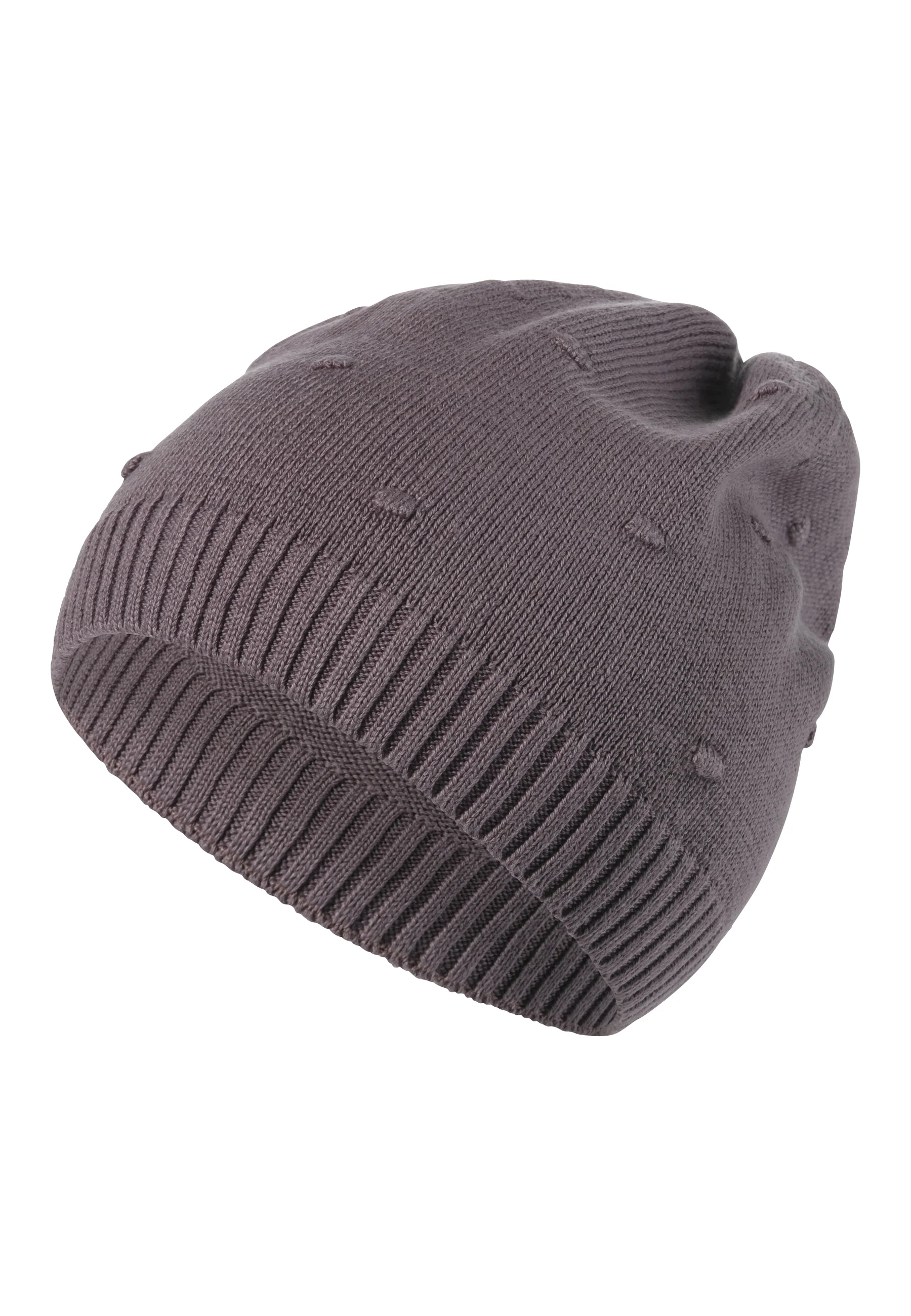 Strickmütze GOTS mit aufgestrickten Punkten