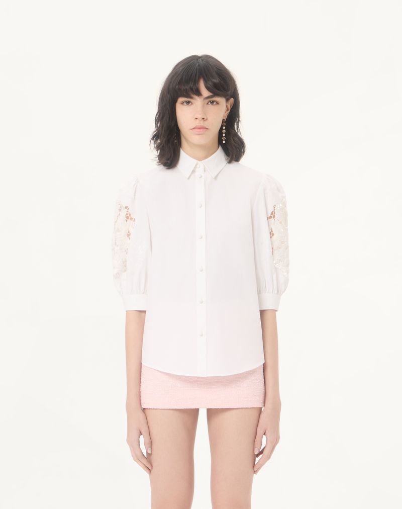 Camisa de algodão popeline