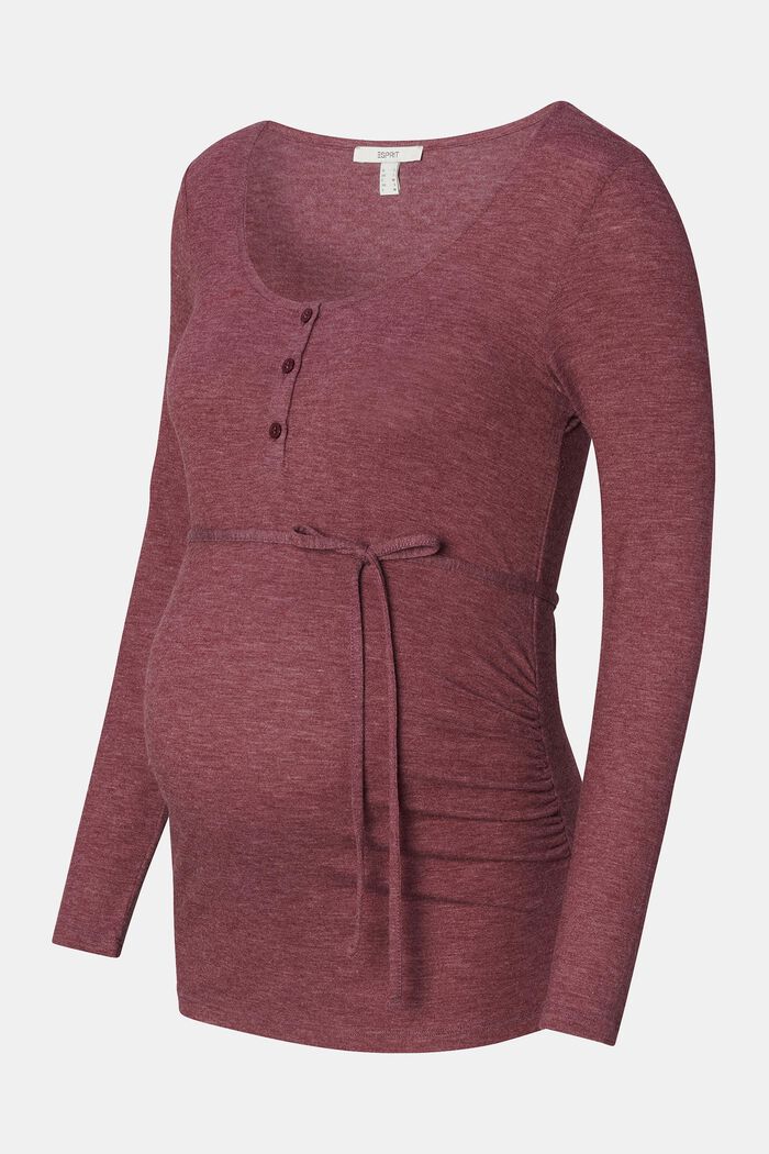 Henley-Longsleeve aus Jersey