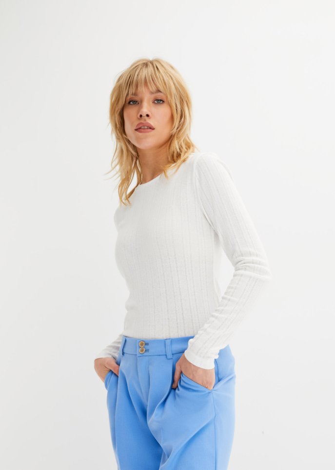Langarmshirt in Strickoptik