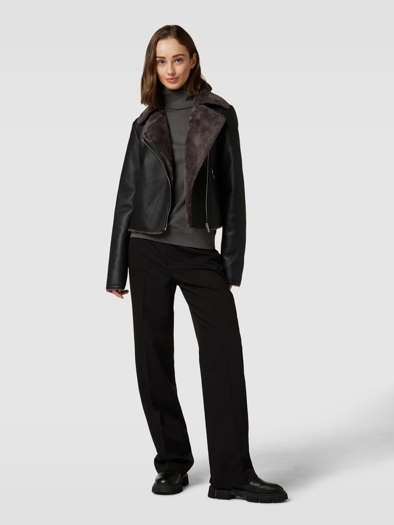 Jacke in Leder-Optik Modell 'CADI' in schwarz