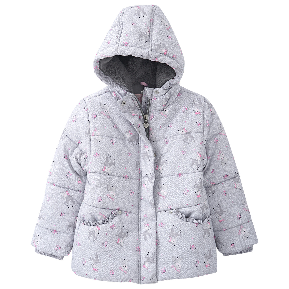 Mädchen Winterjacke mit Reh-Allover