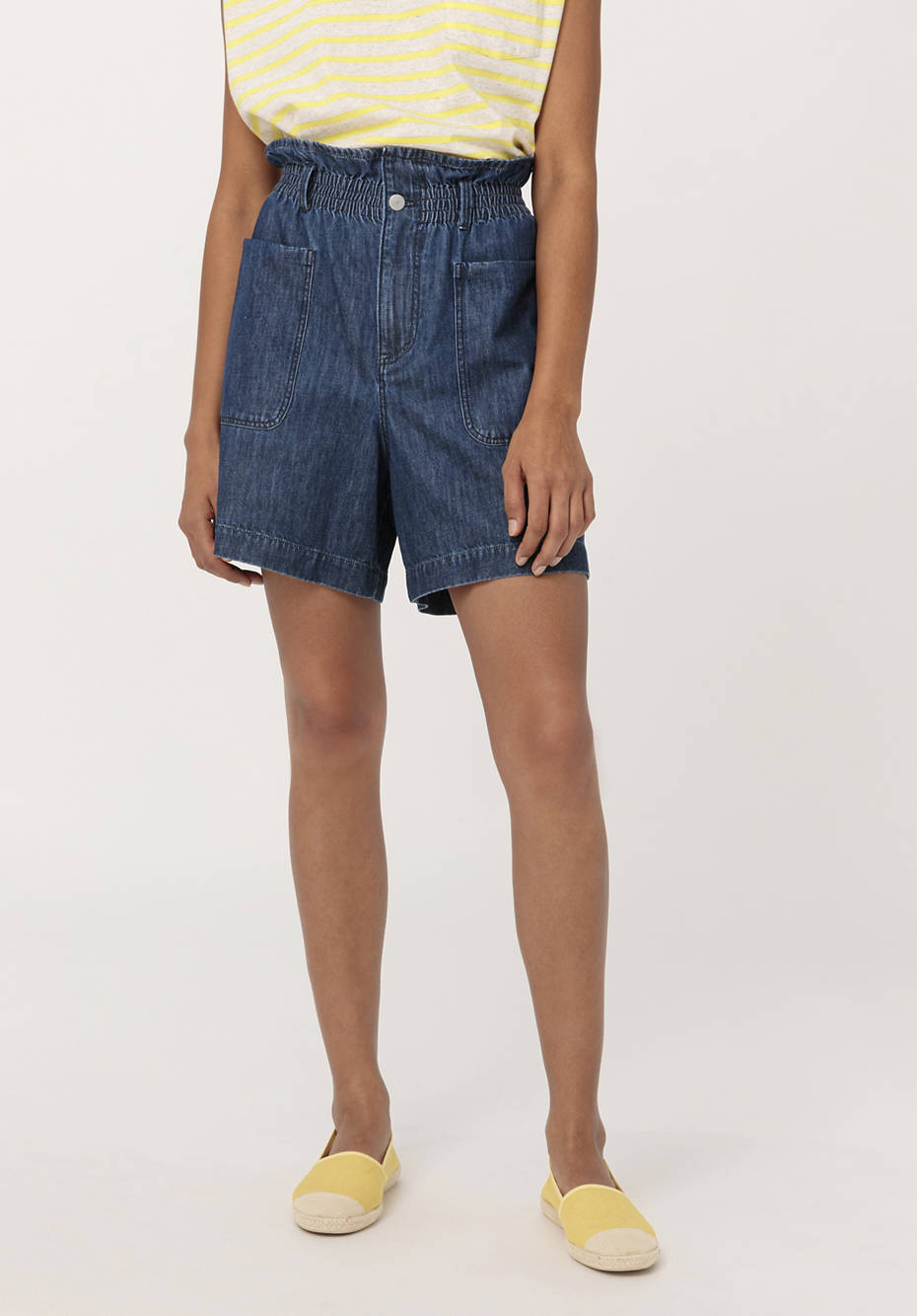 Jeansshorts aus Bio-Denim mit Kapok