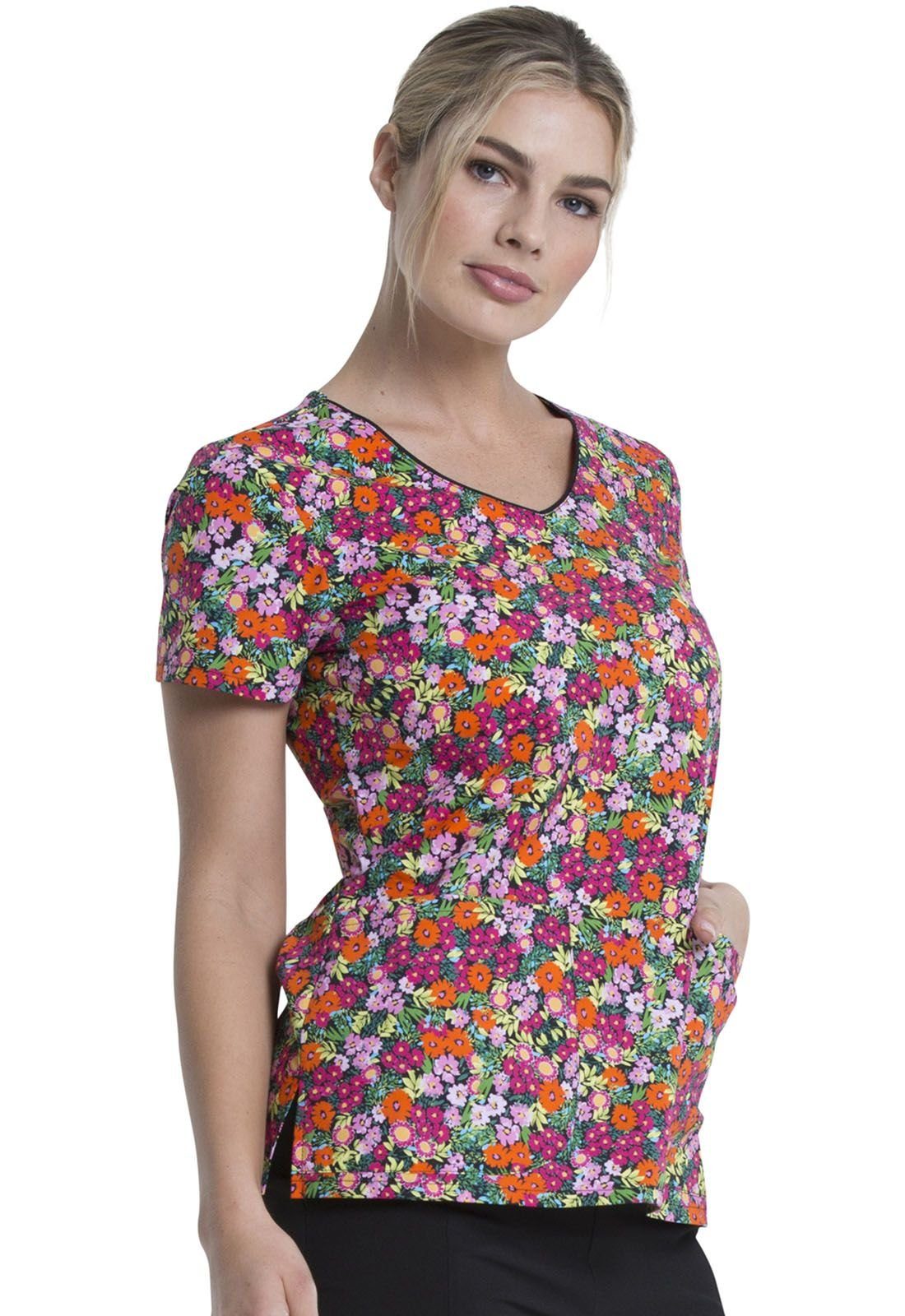 Dickies Funktionsbluse Bunt bedruckter Damen Kasack 