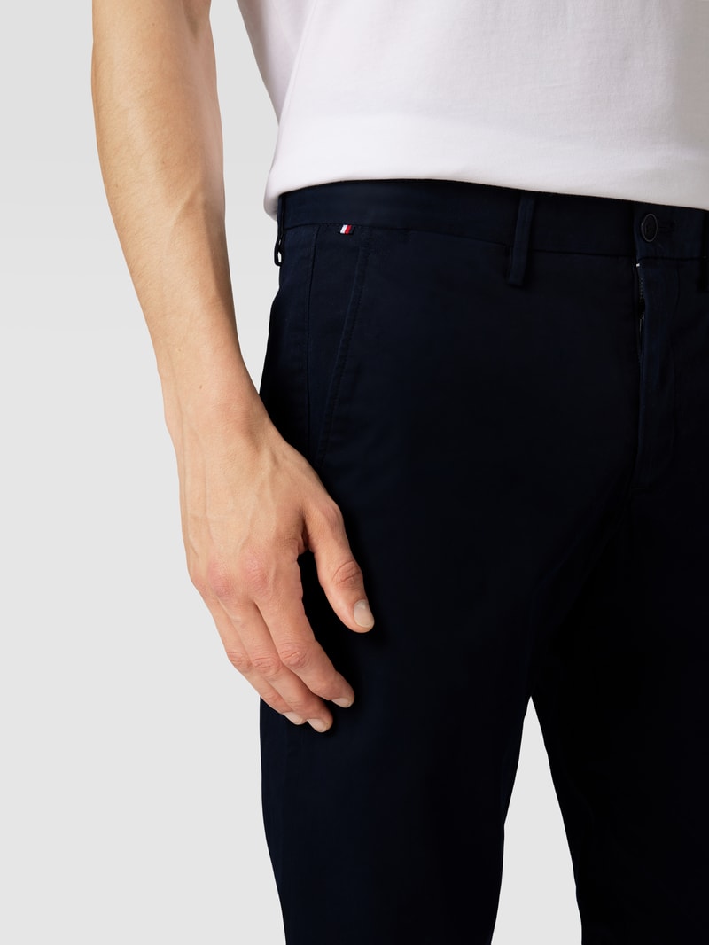 Chino mit Label-Detail Modell 'CORE BLEECKER 1985' in marineblau