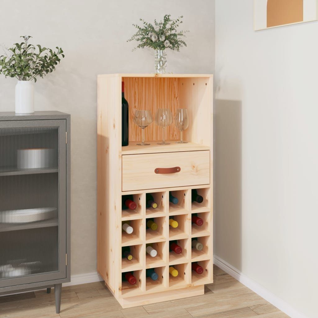 vidaXL Barschrank Weinregal 45x34x100 cm Massivholz Kiefer (1-St)