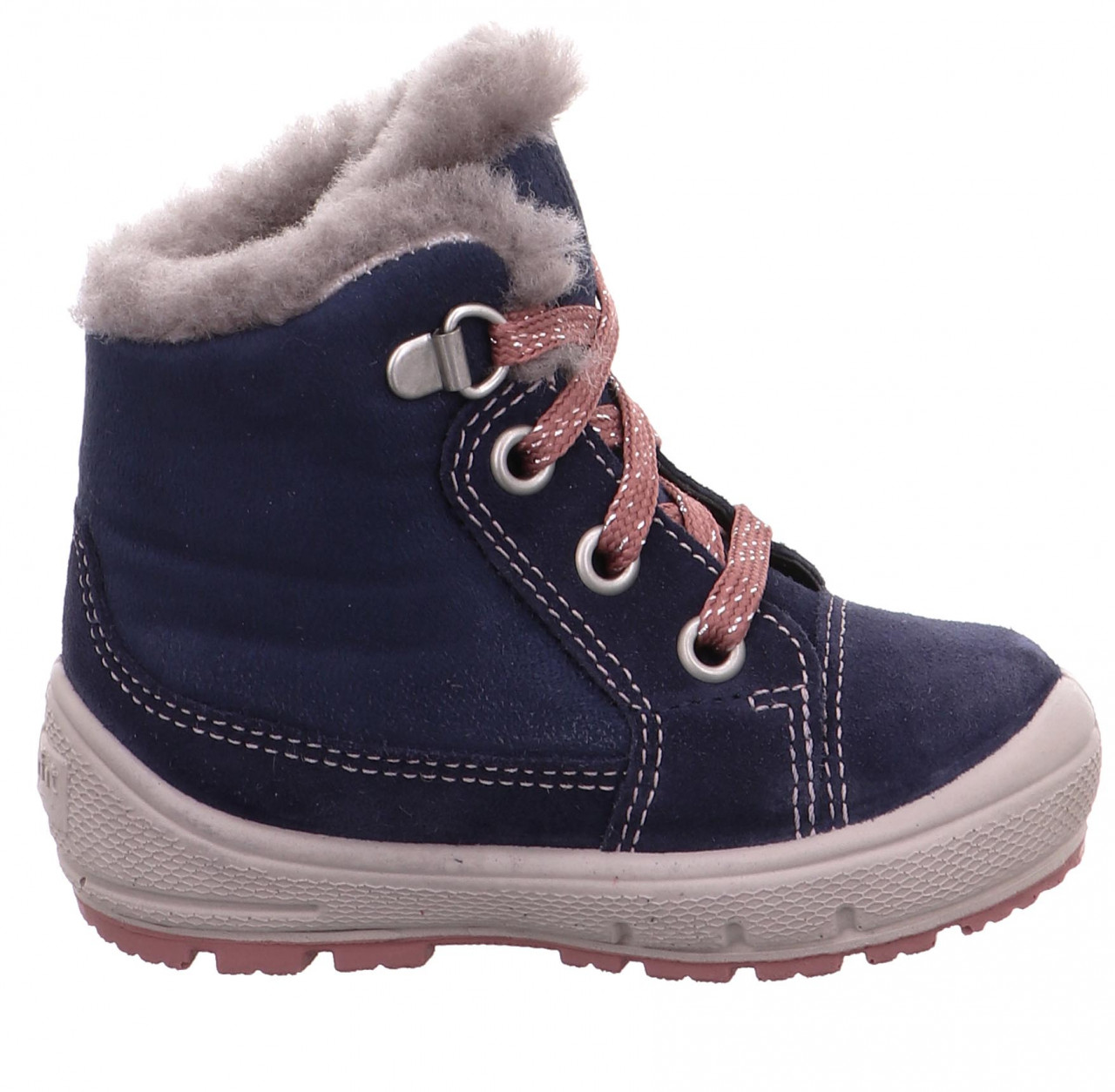 GROOVY - Blau/Rosa Boots mit Schnürung