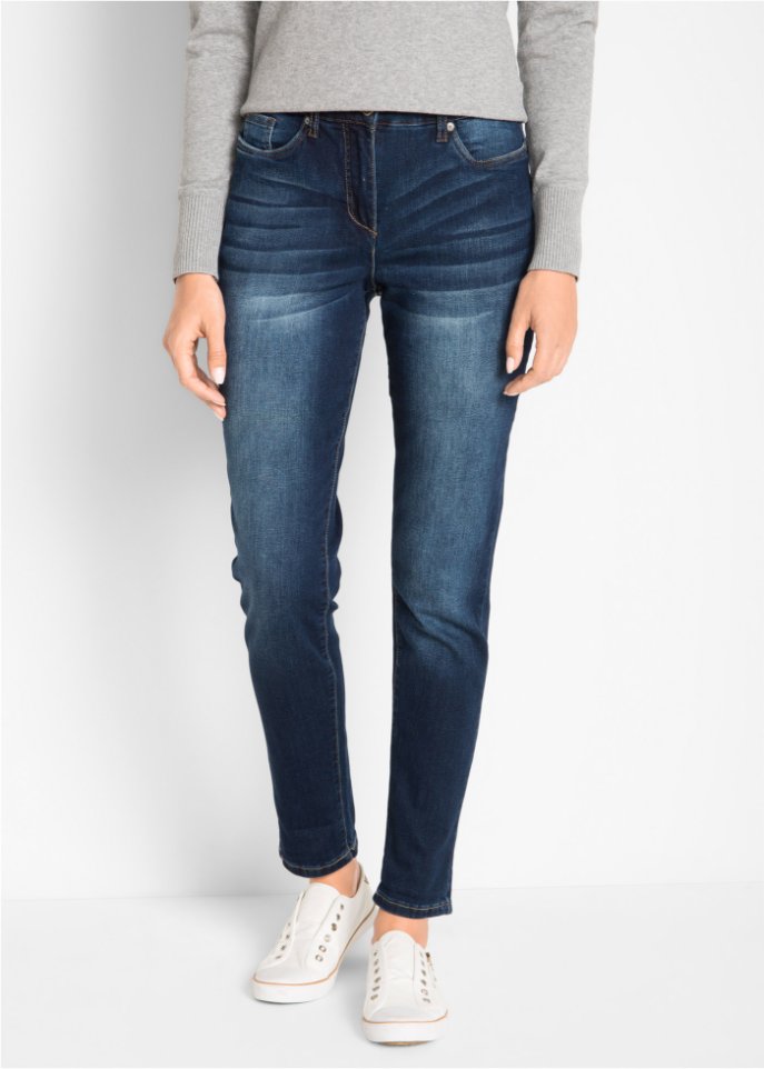 Stretch-Boyfriend-Jeans mit Bequembund