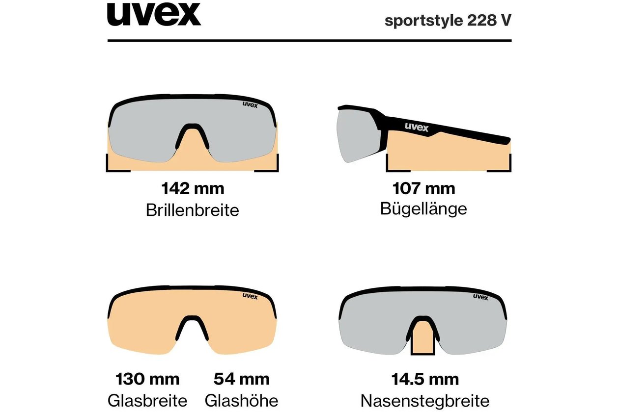 Uvex Sportstyle 228 V Black Matt / Ltm. Silver
