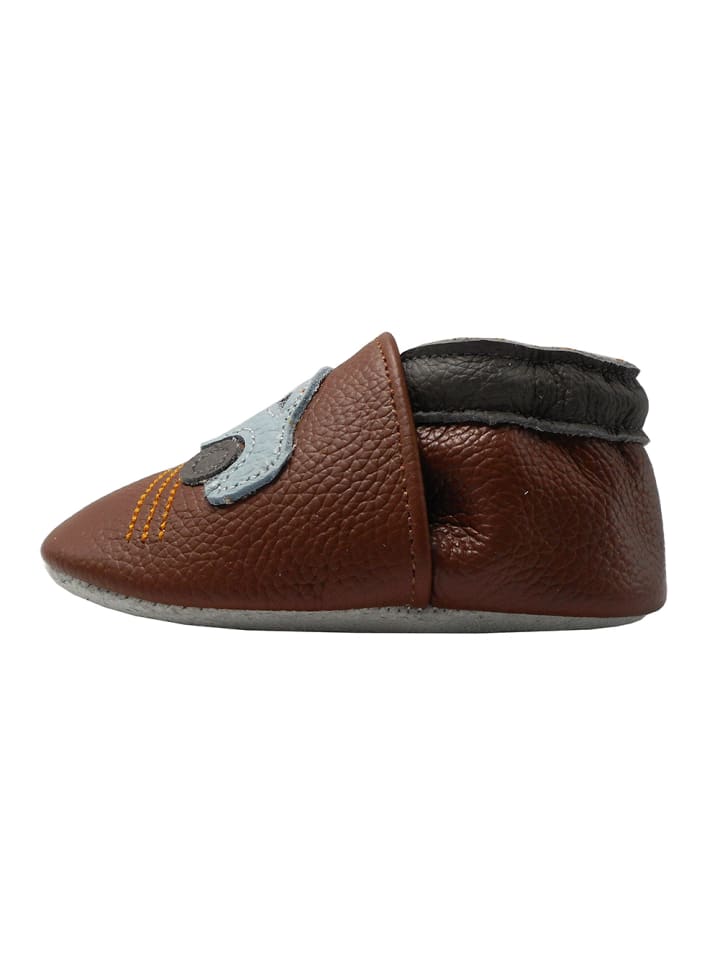 Yalion Leder-Krabbelschuhe 