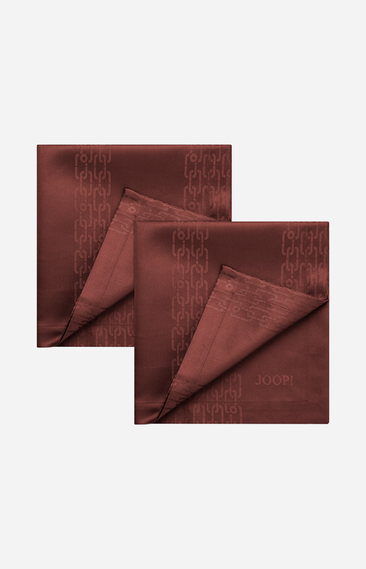 Serviette JOOP! CHAINS in Granat - 2er Set, 50 x 50 cm - im JOOP!