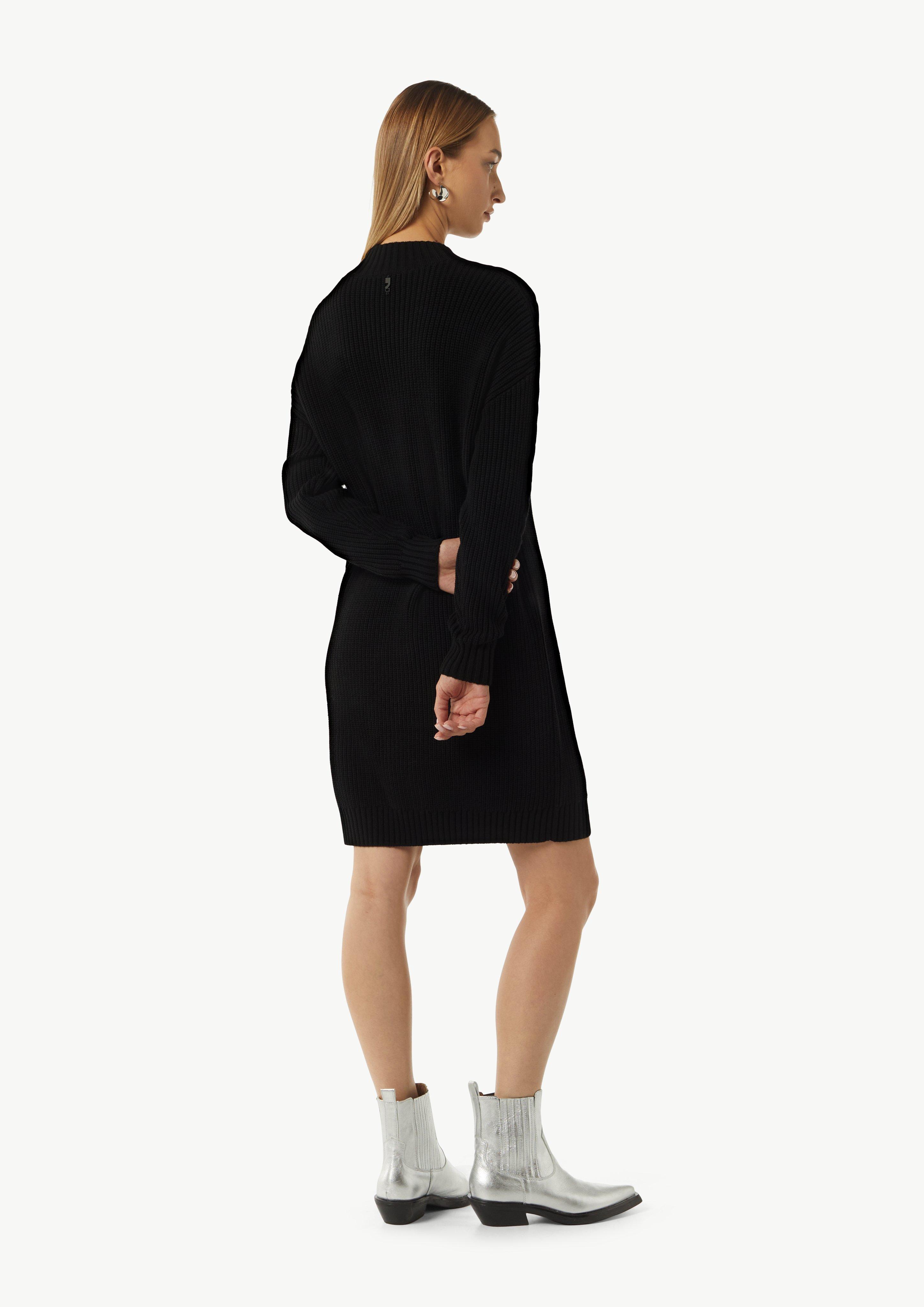 Kleid mit Musterstruktur - schwarz