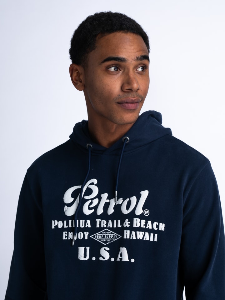 Petrol Industries Hoodie mit Aufdruck Rio in Blau günstig kaufen