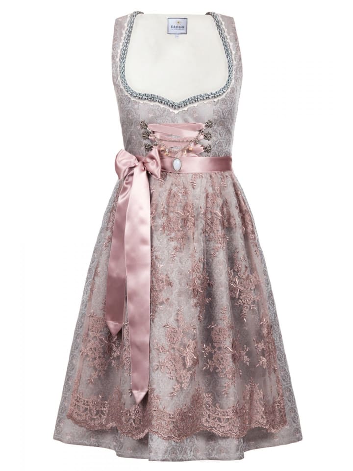 Edelnice Midi Dirndl 2-teilig Aurelie in silber, rosé günstig kaufen