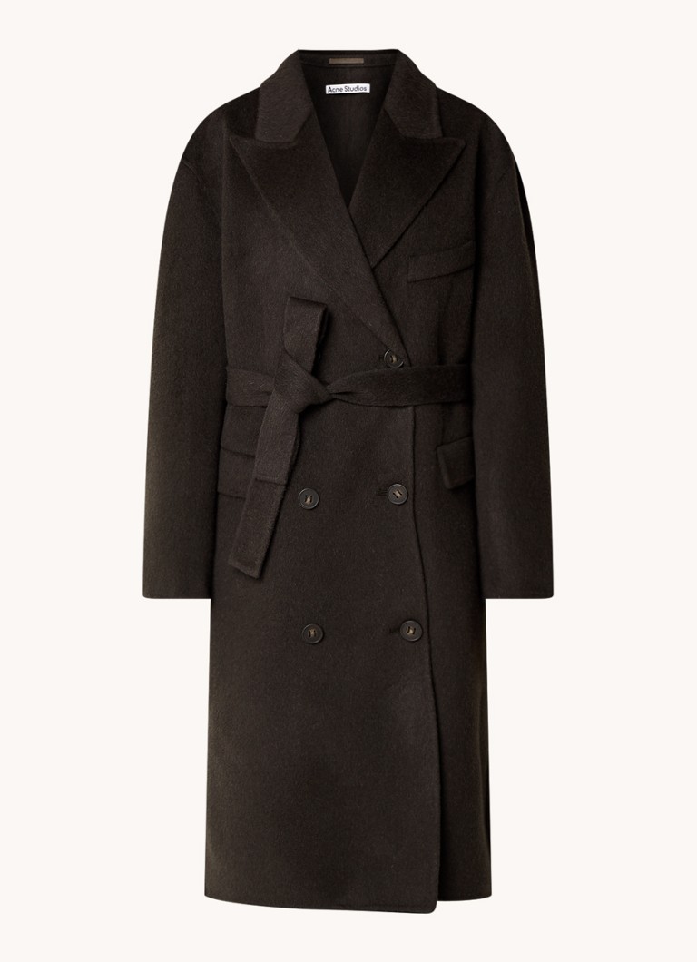 Acne Studios Coat in alpaca wool blend with tie belt