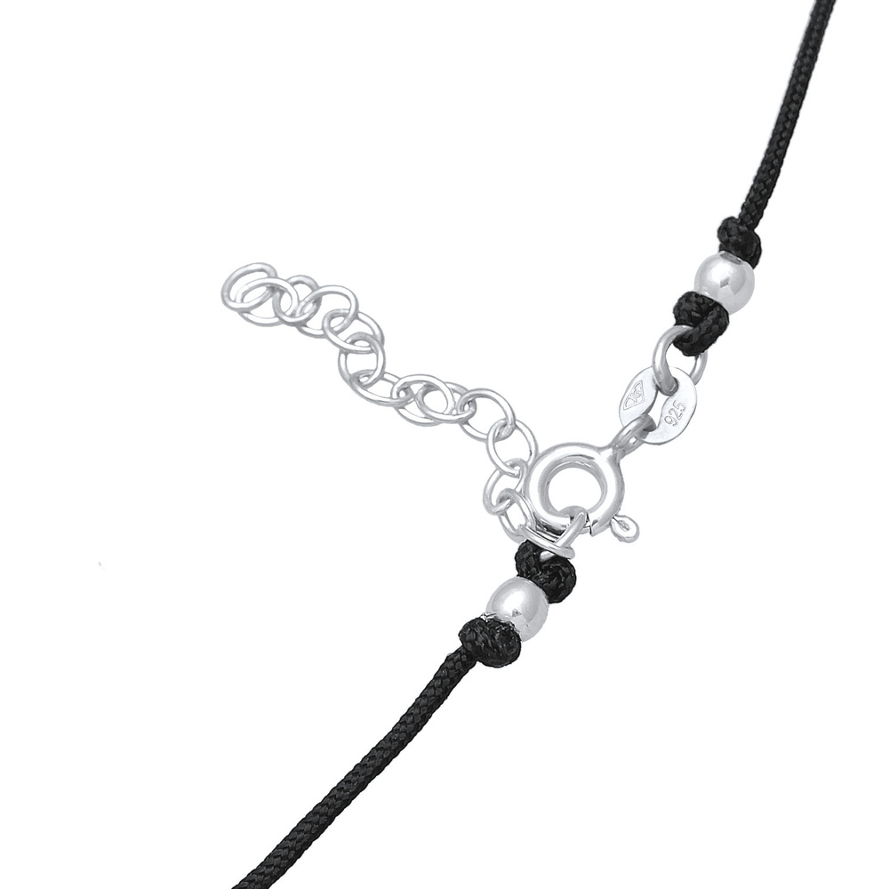Elli Elli Collier Femmes Choker Pendentif étoile Astro avec émail et textile en argent collier