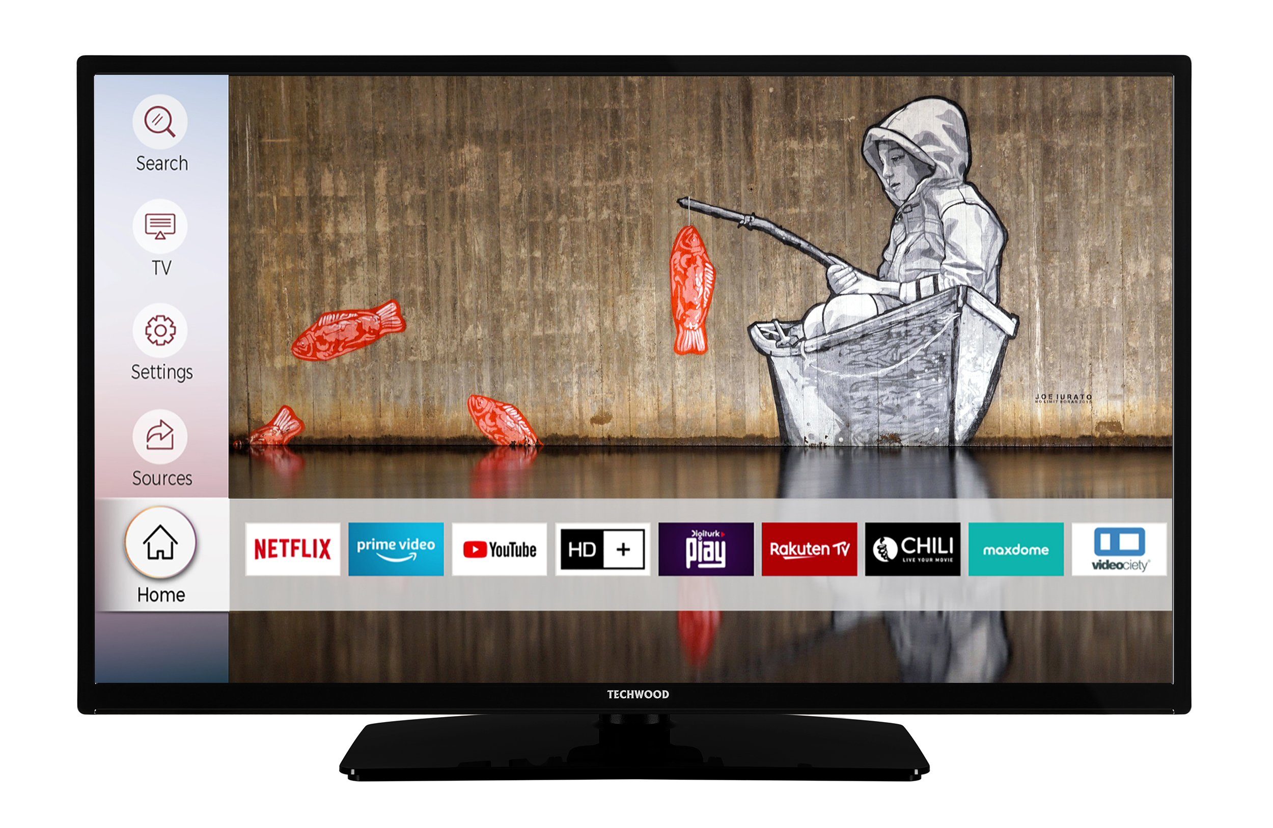 Techwood H32TS550S LCD-LED Fernseher (80 cm/32 Zoll, HD-ready, Smart TV, HDR10, Triple-Tuner - 6 Monate HD+ gratis)