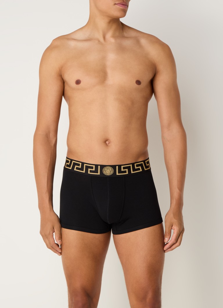 Versace Boxer Shorts with logo waistband in a 3-pack
