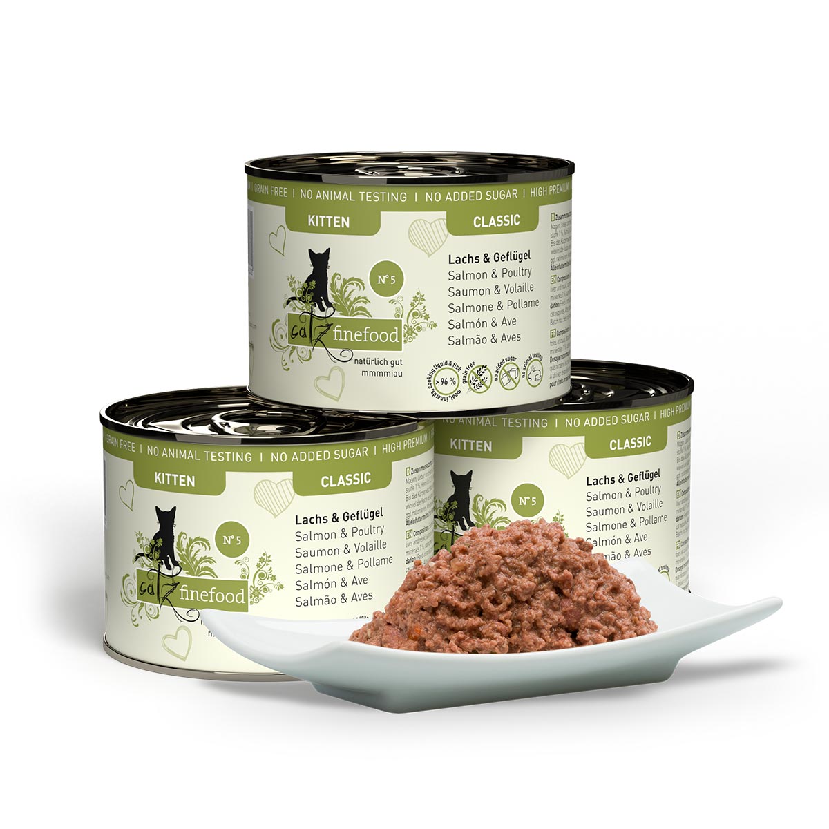 catz finefood Kitten No. 5 Lachs & Geflügel kaufen bei ZooRoyal