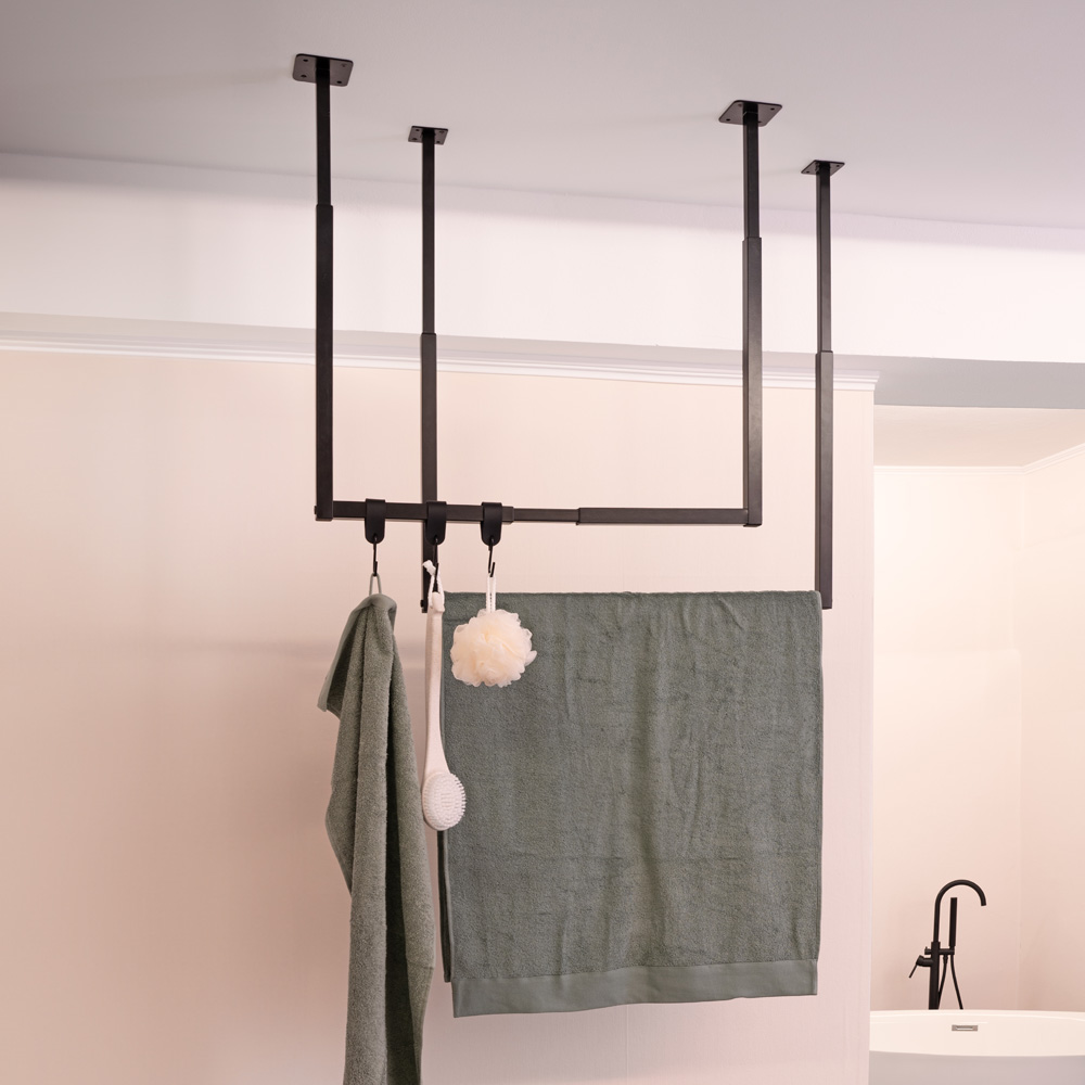 Home Deluxe Garderobenleiste inkl. Kleiderbügel und S-Haken SWAY