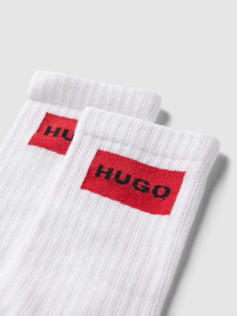 Socken mit Label-Stitching im 2er-Pack in weiß