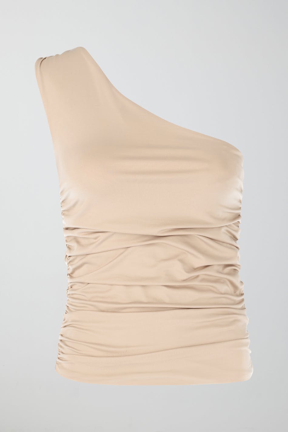 Ruched one shoulder top