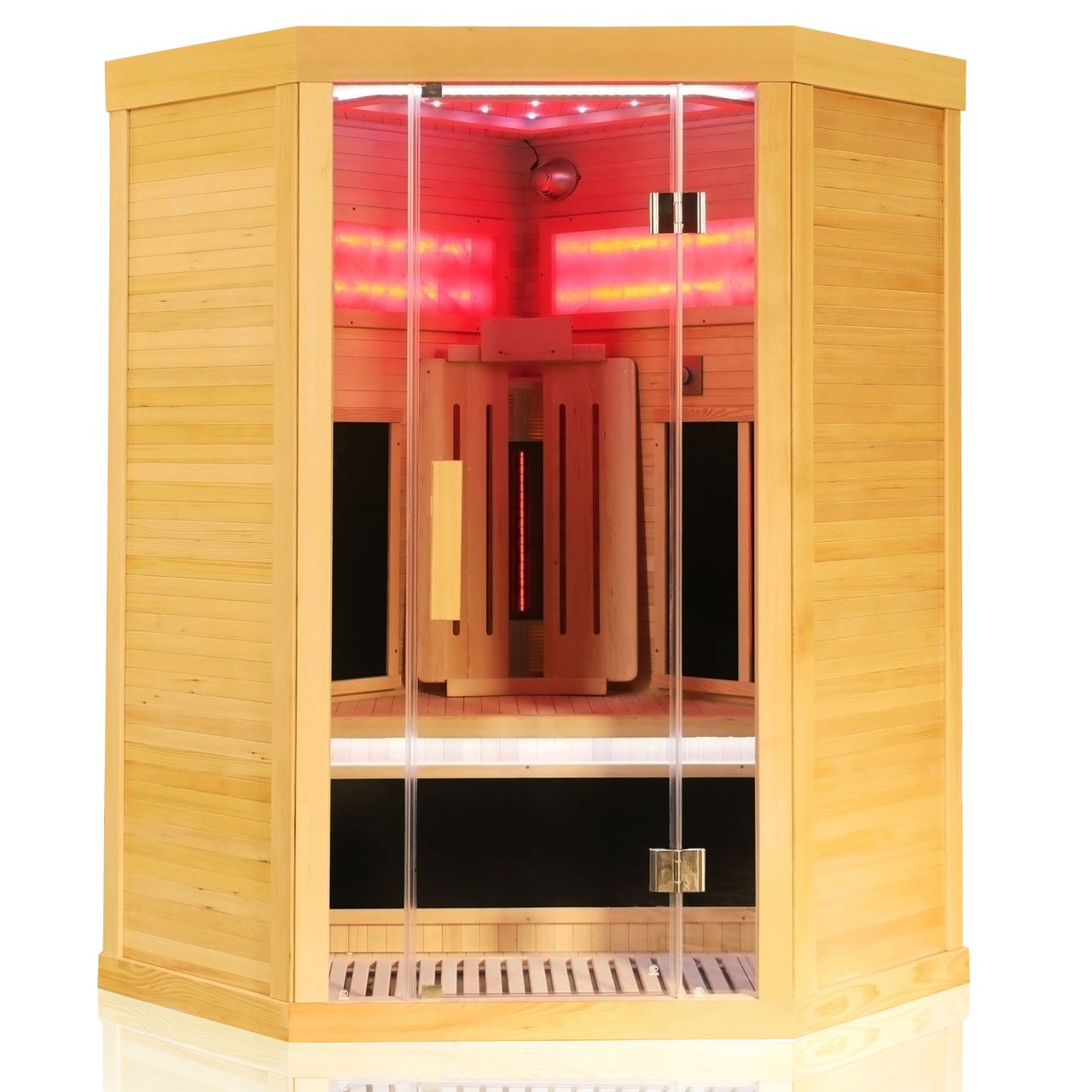 TroniTechnik Dewello® Infrarotkabine Infrarotsauna SALTCOATS 120cm x 120cm inkl. 3 Vollspektrumstrahler
