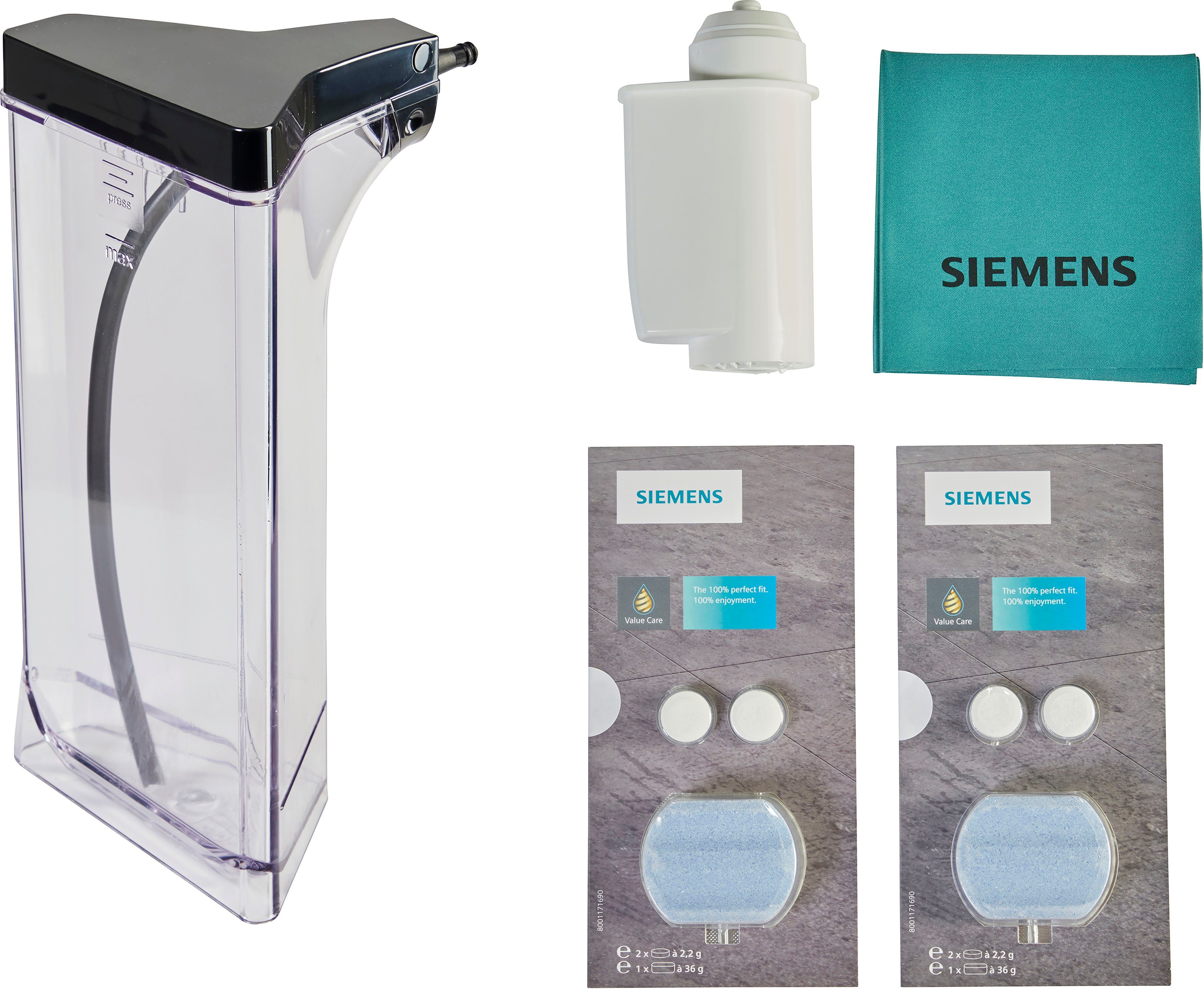SIEMENS Kaffeevollautomat EQ900 TQ903D43, Home Connect App, baristaMode, superSilent, 6,8” Full-Touch-Display