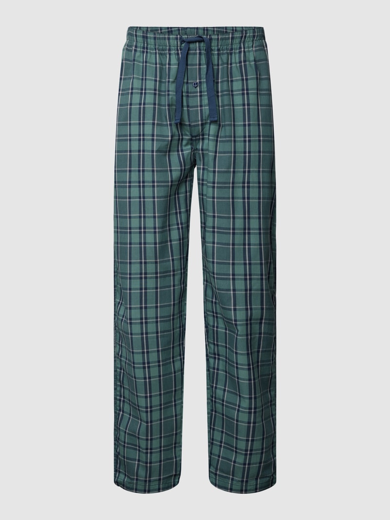 Pyjama-Hose mit Tartan-Karo und elastischem Bund in lindgrün